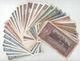 1945-1946. 35db vegyes pengő bankjegy T:XF-F