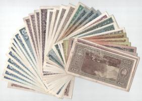 1945-1946. 35db vegyes pengő bankjegy T:XF-VG