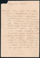 1882 Haynald Lajos (1816-1891) kalocsai bíboros érsek, korábban erdélyi püspök, botanikus saját kézzel írt levele ismeretlen részére, a lapok felső részén szöveget nem érintő hiánnyal, az utolsó lapon sérülésekkel, autográf aláírással, 2,5 beírt oldal, 2 sztl. lev.