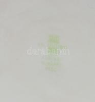 Zsolnay 2 db piros pöttyös porcelán bögre, jelzéssel, kopással, m: 8 cm