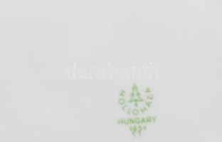 Hollóház 5 darab Gödöllő mintás porcelán tárgy: korsók, tálak. Jelzéssel, kis kopottsággal