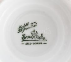 Rosenthal mogyorókínáló edény, domború mintával és virágmintával ékesített, jelzéssel, hibátlan, m: ...