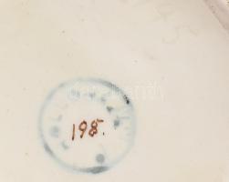 cca 1880-1890 Hollóházi díszkancsó, kis kopottsággal, jelzéssel, m: 22 cm