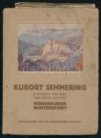 Der Höhenkurort Semmering. Mit 27 Autotypien, einer Übersichts-Karte und einem Fahrplan-Auszug. Semmering, é.n. (cca 1920-1930), Kurkommission Semmering, 80 p. + 1 (kihajtható térkép) t. Fekete-fehér képekkel illusztrálva. Német nyelven. Kiadói papírkötés, kissé sérült, foltos borítóval.