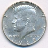 Amerikai Egyesült Államok 1968D 1/2$ Ag "Kennedy" T:AU patina USA 1968D 1/2 Dollar Ag "Kennedy" C:AU patina Krause KM#202a