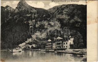 1911 Weissenbach am Attersee, steamship, hotel (fl)