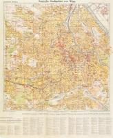cca 1920-1930 Freytag & Berndt's Pläne von Wien - Zentrales Stadtgebiet. Mit Verzeichnis der Straßen. / Bécs városközpontjának térképe, utcajegyzékkel. 1 : 200.000. Wien, Kartogr. Anstalt Freytag-Berndt u. Artaria KG. 58x47 cm