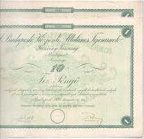 1926. Budapest "Budapesti Központi Általános Tejcsarnok Részvénytársaság" részvénye 10P-ről szelvényekkel, szárazpecséttel (2x) sorszámkövetők T:AU