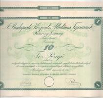 1926 Budapest "Budapesti Központi Általános Tejcsarnok Részvénytársaság" részvénye 10P-ről...