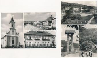 Győr-Moson-Sopron vármegye - 4 db modern Képzőművészeti Alap képeslap: Nyúli községi tanácsháza, Pin...