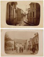 Trebinje - 2 original photo postcards (flood, pharmacy) / 2 eredeti fotó képeslap (árvíz és gyógyszertár