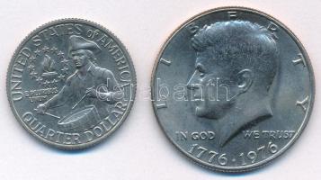 Amerikai Egyesült Államok 1976. 25c Cu-Ni + 1/2$ Cu-Ni "A függetlenség 200. évfordulója (Bicent...