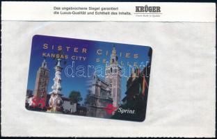 Amerikai Egyesült Államok - Sister cities Kansas City Seville Sprint telefonkártya