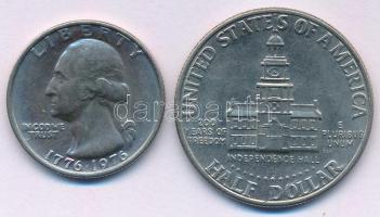 Amerikai Egyesült Államok 1976. 25c Cu-Ni + 1/2$ Cu-Ni "A függetlenség 200. évfordulója (Bicent...