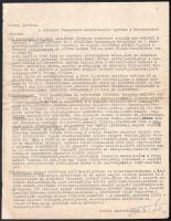 cca 1970 Ortutay Gyula (1910-1978) néprajztudós, politikus, az MTA Néprajzi Kutatócsoport vezetőjének gépelt levele egy a kutatócsoporttal kapcsolatos gépelt levélen, saját kezű aláírással.