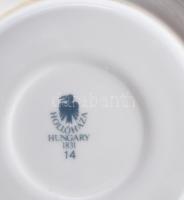 Hollóházi Hajnalka mintás kávés készlet + 2 darab Hajnalka váza. Jelzéssel, minimális kopottsággal, ...