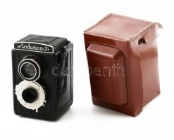 Lomo Ljubitel 2 6x6 cm kamera 1:4,5/7,5 cm objektívvel kis hiánnyal / Vintage Russian camera