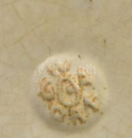 Gorka Géza (1894-1971): Iparművészeti vállalatos kétfüles kínáló, jelzéssel, kopottsággal, mázrepedé...