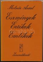 Molnár Antal: Eszmények, értékek, emlékek. Sajtó alá rendezte: Bónis Ferenc. Bp., 1981, Zeneműkiadó. Kiadói egészvászon-kötés, kiadói papír védőborítóban. A szerző, Molnár Antal (1890-1983) zenetörténész, zeneszerző által DEDIKÁLT példány.