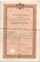 Budapest 1892-1903. "Magyar Korona Országai 4%-kal kamatozó Járadékkölcsön" államadóssági ...