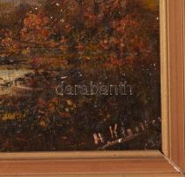 Olvashatatlan jelzéssel (H. K...), feltehetően német v. osztrák festő, XIX. sz. vége/XX. sz. eleje: ...