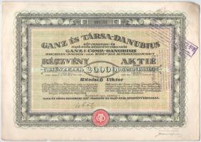 Budapest 1923. "Ganz és Társa- Danubius Gép-, Waggon- és Hajó-Gyár Részvénytársaság" részv...