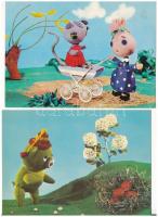 19 db MODERN motívum képeslap: bábfilmek / 19 modern motive postcards: puppet films