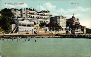 Sassnitz (Insel Rügen), Strandbild, Hotel am Meer / beach, hotels. Hans Kruse