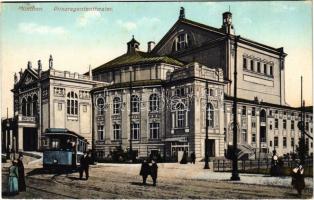 München, Munich; Prinzregenten-Theater / theatre, tram. Franz Joseph Huber No. 15.