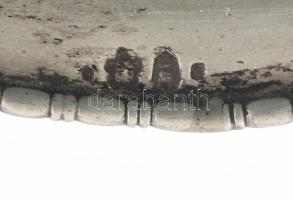 Ezüst (Ag) kínáló, jelzéssel, 28,5 x 20 x 4,5 cm, nettó: 346 g