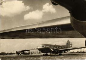 1957 Praha, Prag; Letiste / airport with "Ceskoslovenske Aerolinie" aircraft (EK)