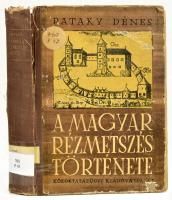 Pataky Dénes: A magyar rézmetszés története. A XVI. századtól 1850-ig. Bp., 1951, Közoktatásügyi Kiadóvállalat. Első kiadás. Gazdag fekete-fehér képanyaggal illusztrált. Kiadói félvászon-kötés, rossz állapotú, sérült borítóval és gerinccel, laza fűzéssel, belül ép lapokkal, volt könyvtári példány.