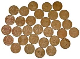 Amerikai Egyesült Államok 1999-2008. 25c Cu-Ni (31xklf) forgalmi emlékkiadások a Szövetségi Államok sorozatból, mindegyik különböző állam! T:AU,XF USA 1999-2008. 25 Cents Cu-Ni (31xdiff) circulating commemorative coins from the 50 State Quarters series, each is a different state! C:AU,XF