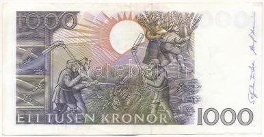 Svédország 1992. 1000Kr "2261585806" T:F kis beszakadások, de erős papír Sweden 1992. 1000...