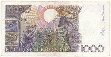 Svédország 1990-1991. 1000Kr "0380807044" T:F kis beszakadás Sweden 1990-1991. 1000 Kronor...