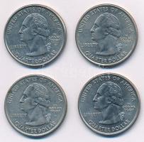 Amerikai Egyesült Államok 2000. 25c Cu-Ni (4xklf) forgalmi emlékkiadások a "Szövetségi Államok&...