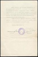 1943 Újvidéki Nyári Kereskedelmi Szabadegyetem gépelt levele Domokos László (1882-1973) a Baross Szö...