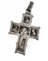 Ezüst (Ag) feszület medál, jelzéssel, nettó: 34 g