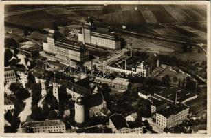 1930 Wurzen (Sachsen), Flugzeugaufnahme. Dom, Schloss und Krietsch-Werke / aerial view, cathedral, castle, food factory