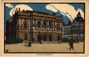 Liberec, Reichenberg; Stadttheater / theatre. 'Mia' Künstlerkarten Karts Zl. 589. s: M. Koch (EK)