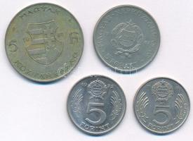1947. 5Ft Ag "Kossuth" + 1967. 5Ft Cu-Ni "Kossuth" + 1972. 5Ft Ni "Kossuth&...