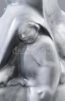 Zsolnay Don Quijote és Sancho Panza. Tervező: Olcsai Kiss Zoltán (1895-1981). Jelzett, alján minimál...