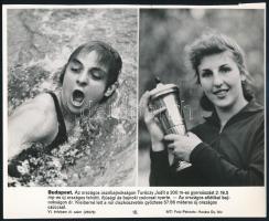 8 db MTI fotó sport témában. Magyar és külföldi sportolók, úszás, torna,. vívás 24x18 cm