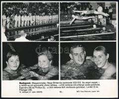8 db MTI fotó sport témában. Magyar és külföldi sportolók, úszás, torna,. vívás 24x18 cm