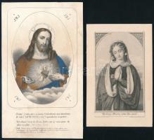 cca 1850-1880 4 db szentkép, litográfiák, acélmetszet 20 cm-ig