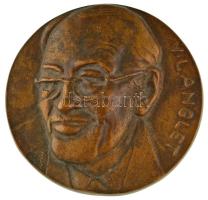 ~1960-1970. Valdemar Langlet svéd író, nyelvész egyoldalas bronz emlékérme (74mm) T:AU