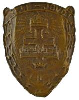 ~1930-1940. Szebb Jövőt bronz levente sapkajelvény (42x33mm) T:VF a lemez egy része hajlott