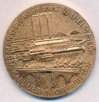 NDK 1972. "VEB Mansfeld Kombinat" fém emlékérem T:2 GDR 1972. "VEB Mansfeld Kombinat" metal commemorative medallion C:2