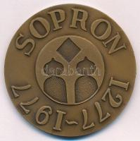 Renner Kálmán (1927-1994) 1977. "Sopron 1277-1977" Br emlékérem (59mm) T:1-,2 ph