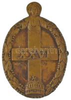 1935. XXVI. Országos Katolikus Nagygyűlés Cu jelvény (42x28mm) T:AU patina